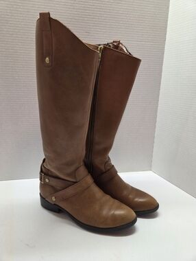 Women's Tall Brown Leather Riding Boots Size 7.5